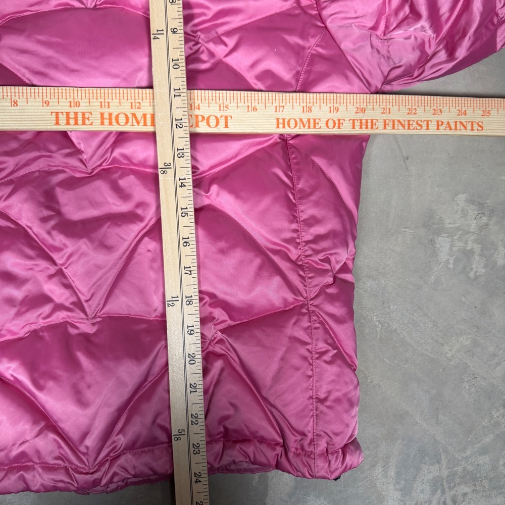 The North Face Womens Pink 550 Down Quilted Puffer Jacket Size Medium Diamond - Picture 5 of 8